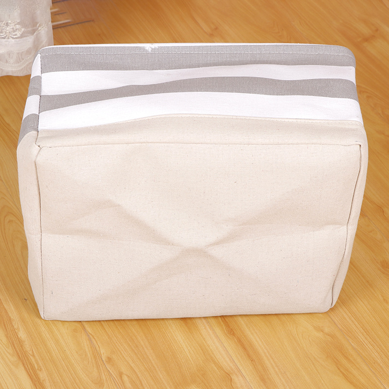 Gran cesta de almacenamiento cuadrada de algodón y lino artículos para el hogar almacenamiento cesta de lavandería cesta de almacenamiento de algodón y lino al por mayor