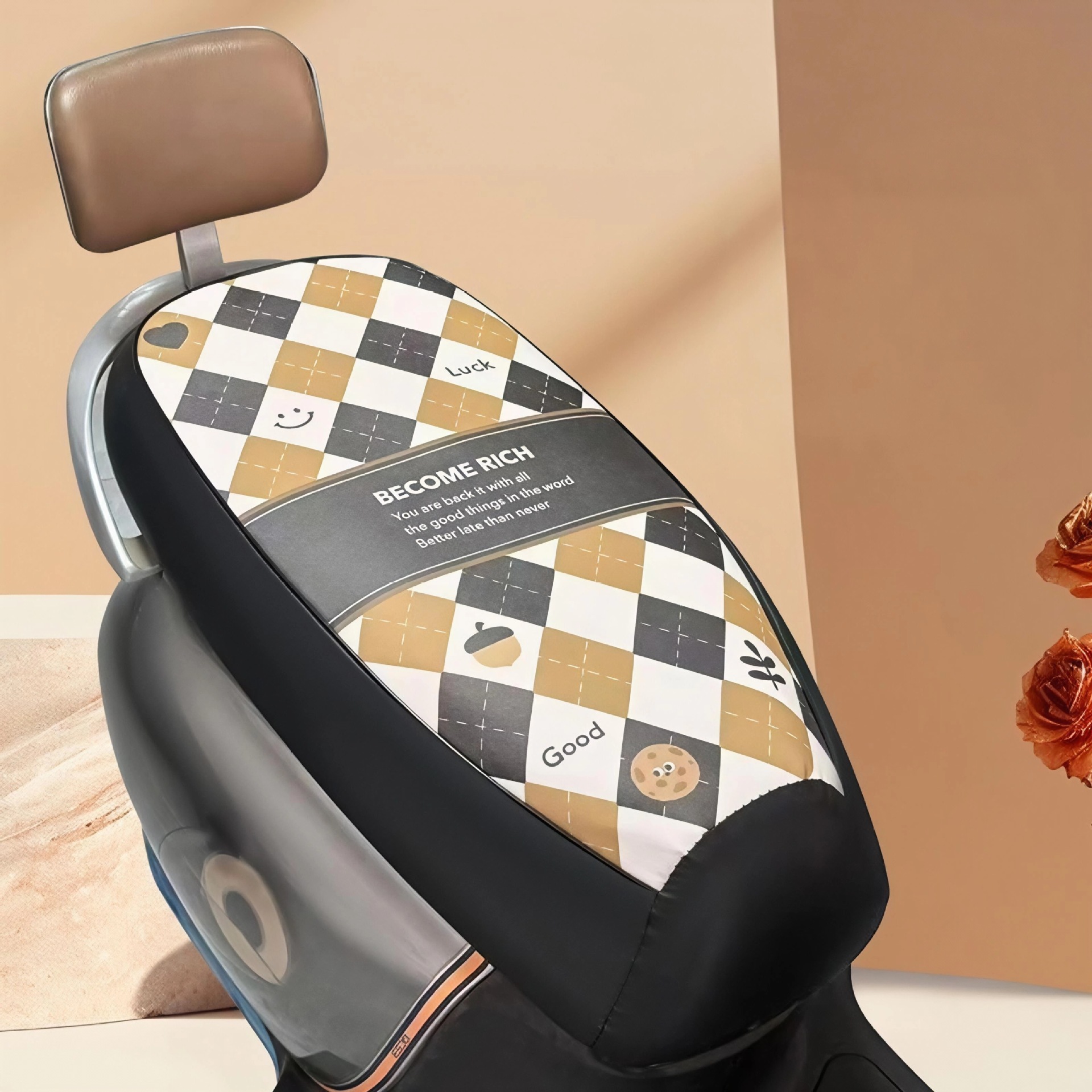 Cojín de asiento de automóvil eléctrico universal cojín de automóvil de batería a prueba de agua, protección solar, antideslizante, aislamiento térmico, espesamiento y resistencia al desgaste universal en cuatro estaciones