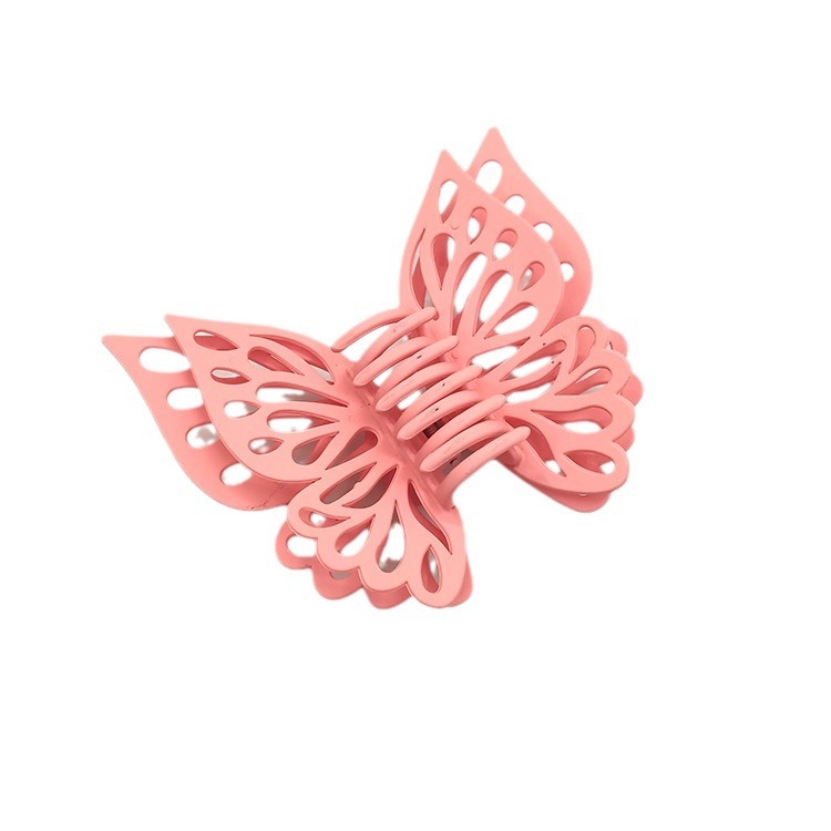 Clip de mariposa grande de doble capa esmerilado y hueco para Amazon - Pinza para el cabello, accesorio para el cabello, pinza de garra/de tiburón de moda en línea - Producto transfronterizo