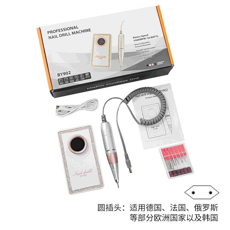 Disposición de almacenamiento eléctrico de 35000rpm ajustable velocidad de rotación de la máquina de molienda eléctrica especial para la tienda de uñas