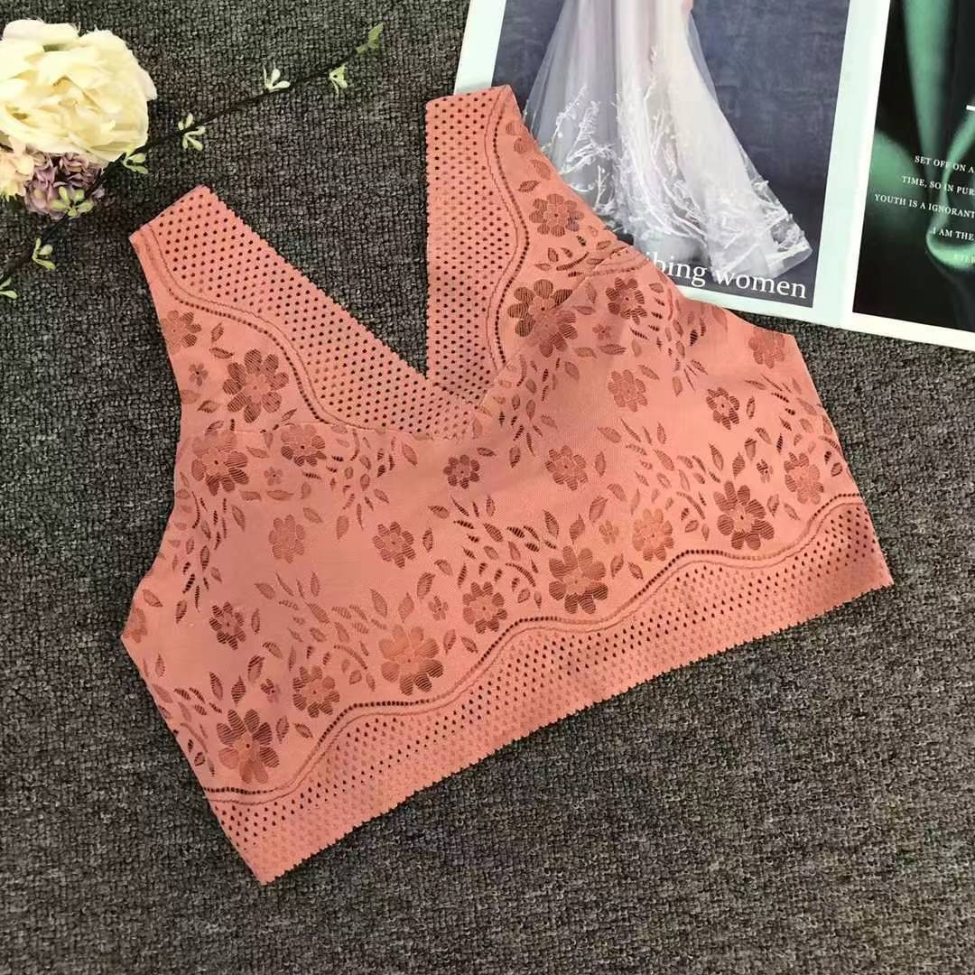 Nuevo Jacquard sin marca de alta calidad chaleco de dama sin anillo de acero bra de yoga ropa interior deportiva mujer al por mayor