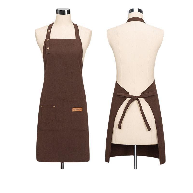 Canvas Apron With Waterproof Logo For Restaurants And Retail_voghion.com