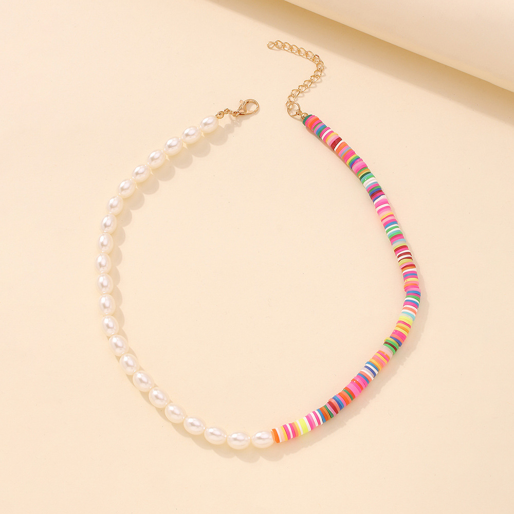 Pearl short clavicle chainBohemian ethnic style colored necklacepicture6