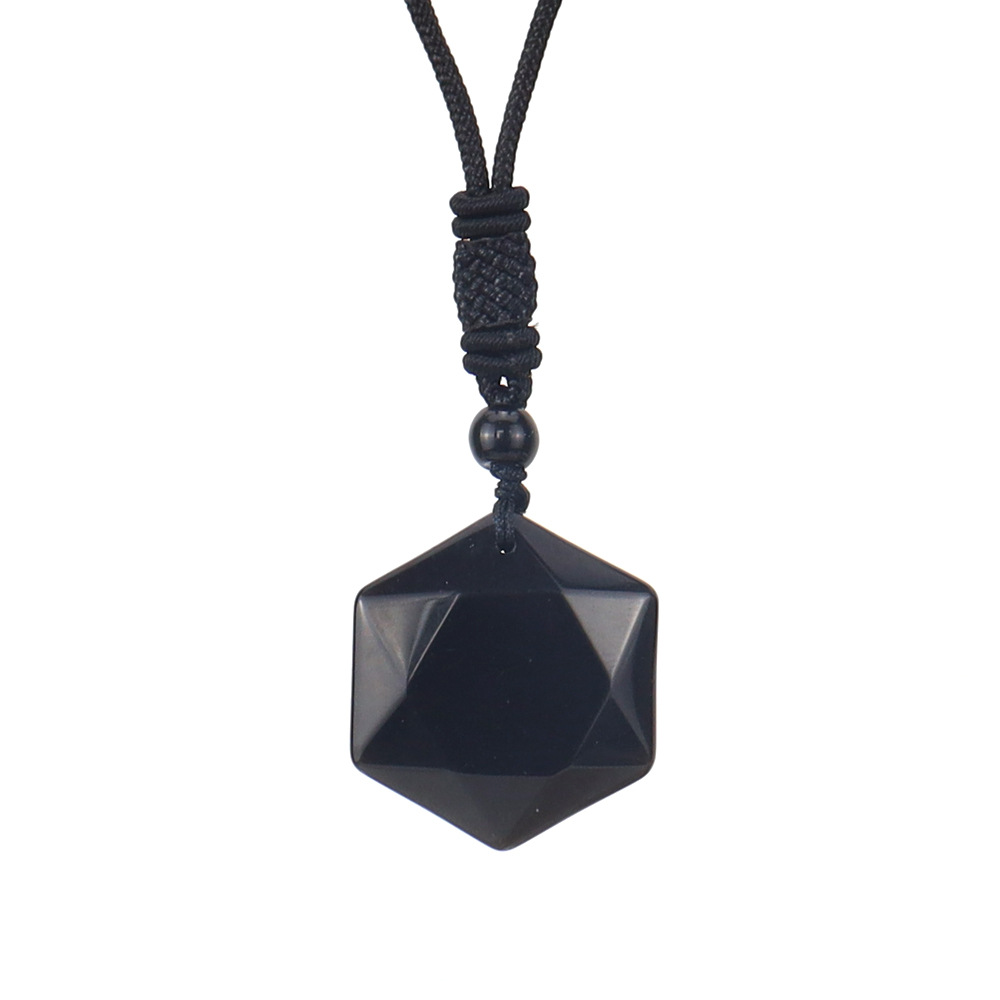 Fashion Hexagram Crystal Plating Pendant Necklace 1 Piece