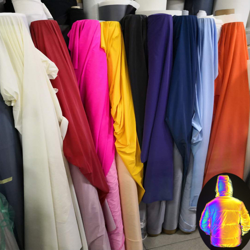 柔性七彩化纤反光布 尼丝纺超柔反光布料 羽绒服时尚棉衣反光面料