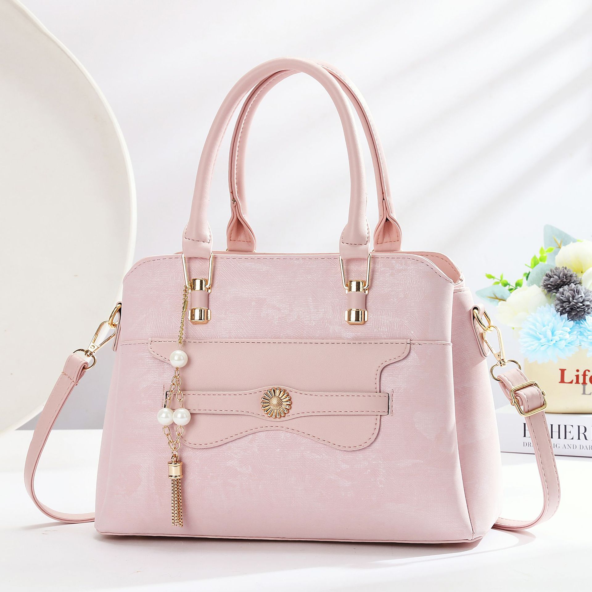 Casual de moda colgante bolso de mano temperamento atmósfera textura mochila de viaje diario mochila Handbag