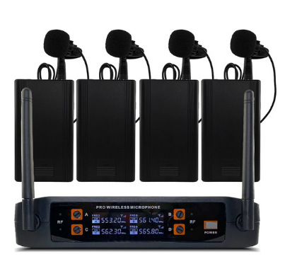 Micrófono inalámbrico karaoke en casa uno para cuatro audio al aire libre TV canto KTV karaoke Conferencia rendimiento micrófono