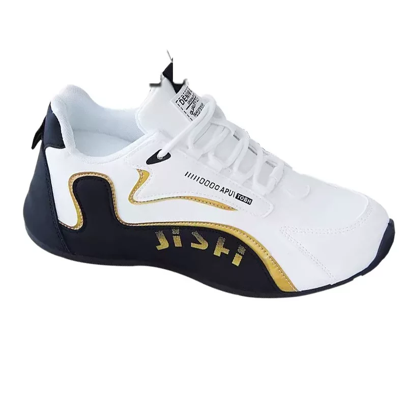 Men's leather spring running shoes, trendy men's sports and casual shoes, student trendy shoes