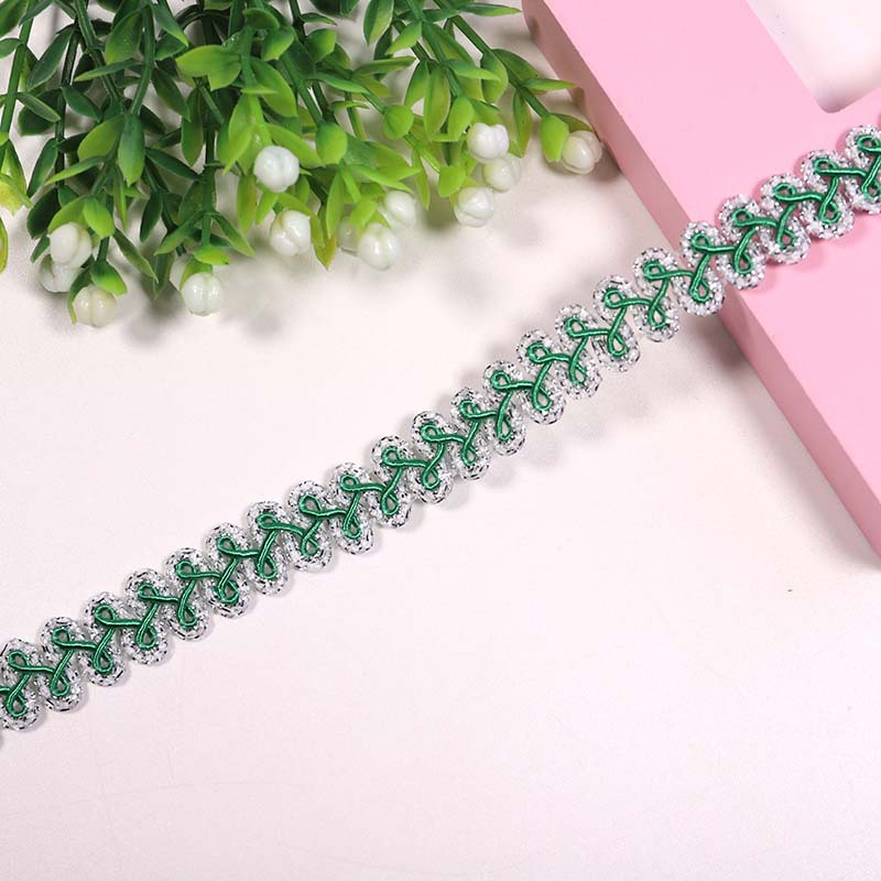 Spot 1.2cm color oro y plata accesorios de encaje accesorios de ropa 32 colores ciempiés borde de espigan encaje