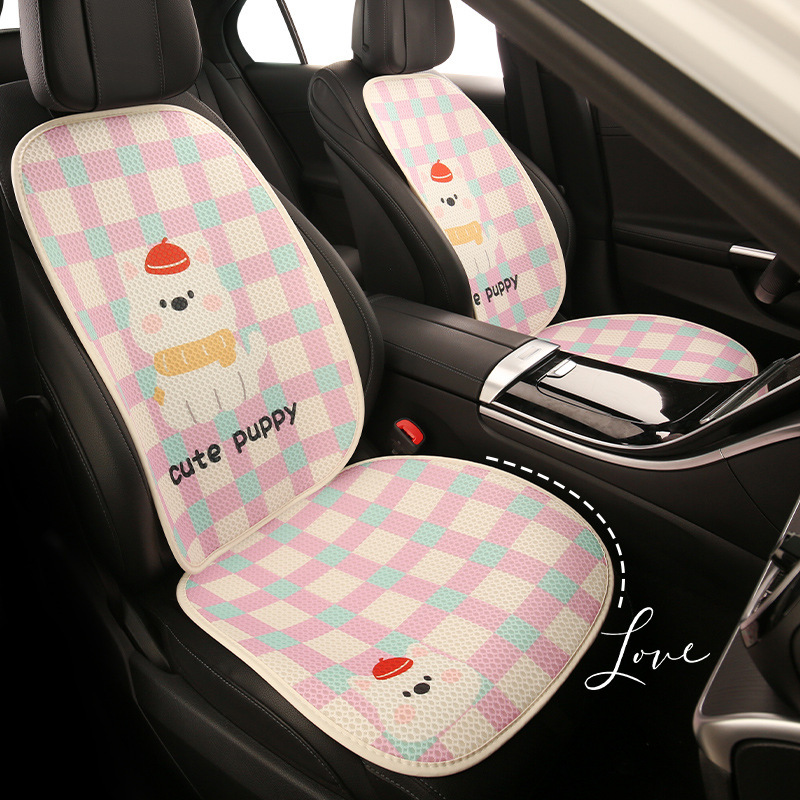 自動車座布団四季通用かわいいアニメ座布団通気車載シート2025新型半包座布団女神|undefined