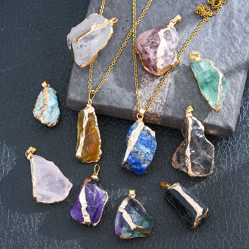 Natural water, crystal, pendant, natural ore, accessory, handmade, (Cross-border trading)