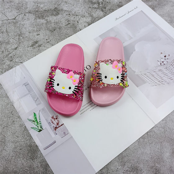 Children's Slippers Summer Girls' Indoor and Outdoor Non-slip Soft Bottom Household Cartoon Cute Little Girl Baby Slippers for Women