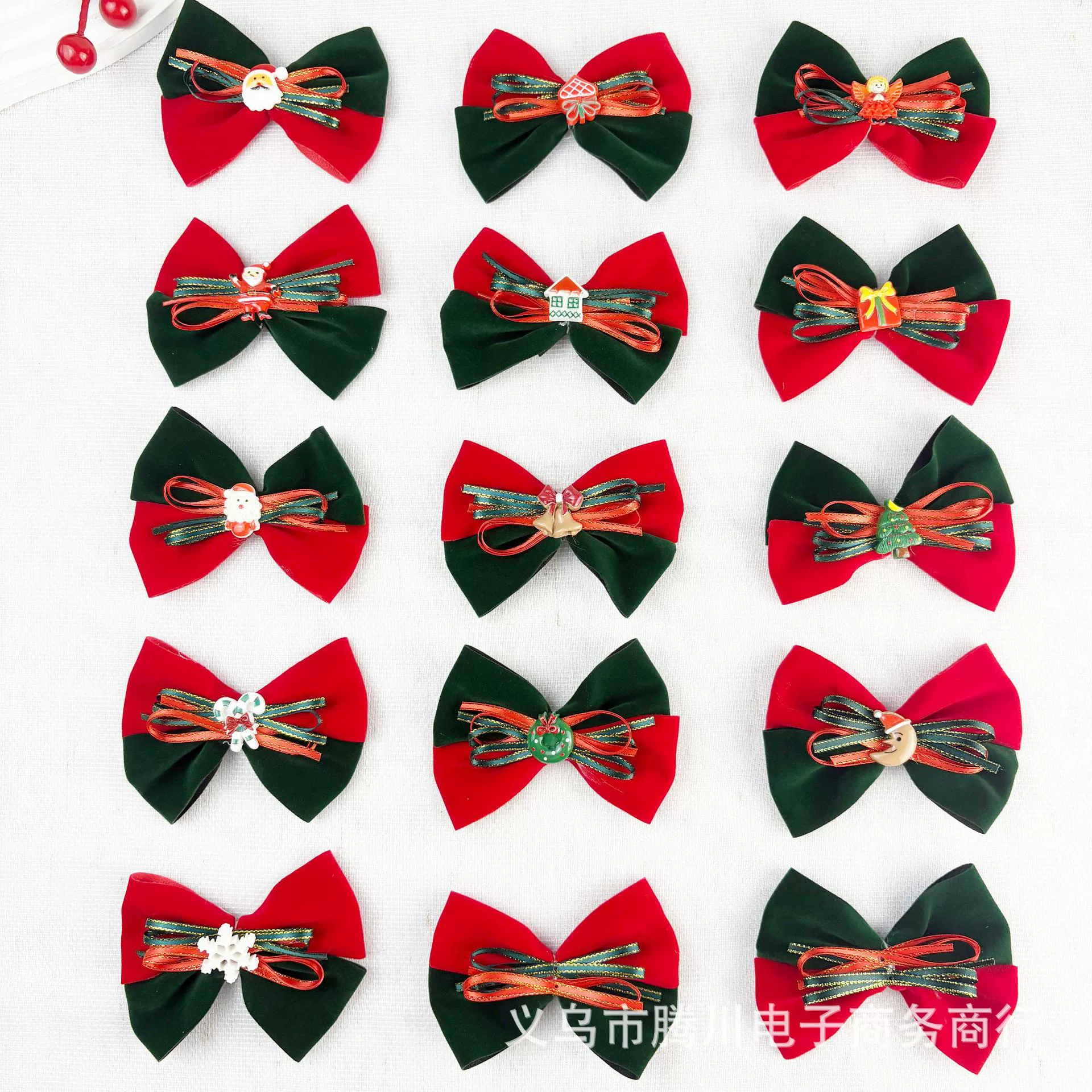 Войдите в новый рождественский бант, головные уборы своими руками, аксессуары для заколок для волос, европейские и американские хиты продаж, рождественская серия, украшение подарочной коробки