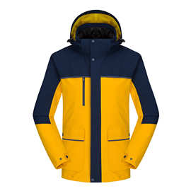 高端户外冲锋衣三合一男款女款两件套滑雪服加厚90绒防风商务外套