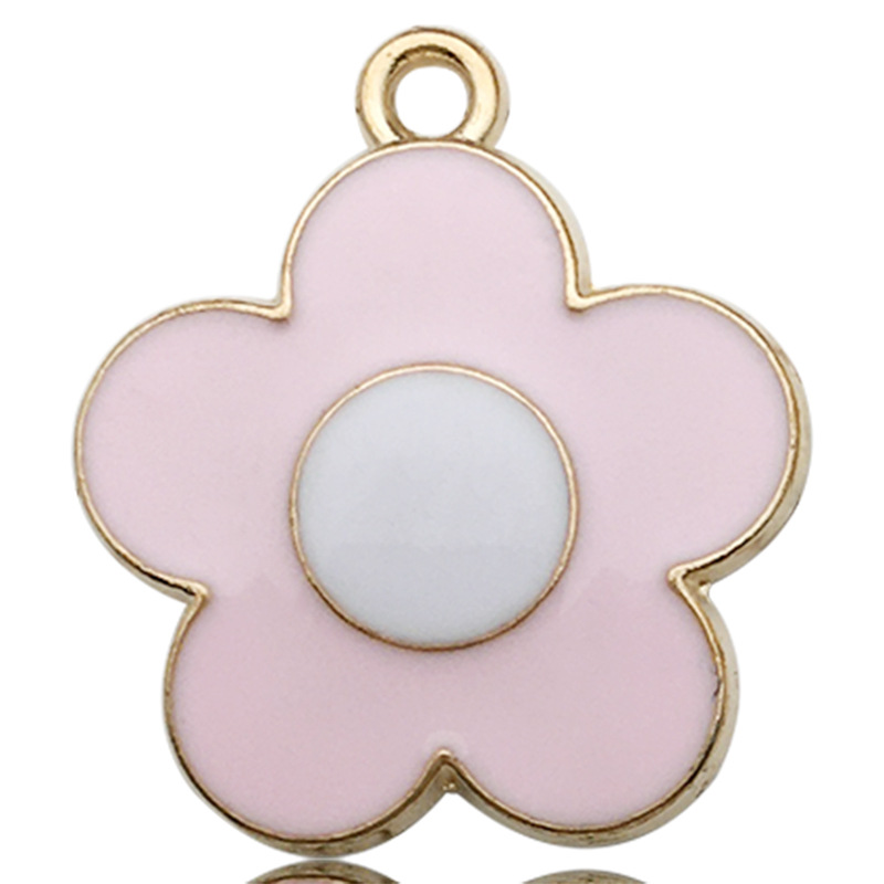 4g Weight Pendant Jewelry Making Type 19 * 21mm, 20*22MM, 25*25mm Jewelry Making Size DIY Jewelry Accessories Classification 1 Piece Quantity Alloy Material Flower Pattern Polished Finish Enamel Design Cartoon Style, Sweet Style 1 Piece 19 * 21mm 20*22MM 25*25mm Alloy Flower Polished Pendant 9
