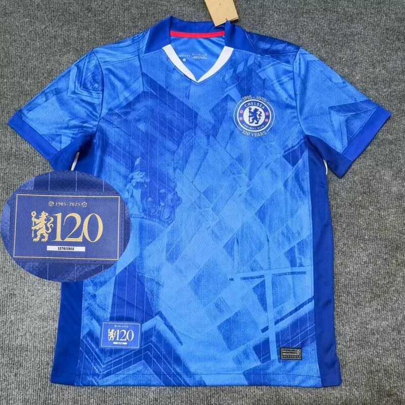 2526 新しいタイ版チェルシーホームとアウェイサッカーユニフォームレトロバージョン半袖サッカーユニフォーム成人男性プリント|undefined