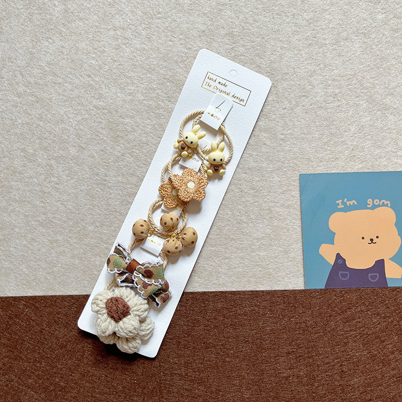 30g Weight Hair Tie Hair Accessories Type Yes Quantity Holiday, Daily Occasion Cartoon Pattern Kid'S Gender Cute Style Kid'S Cute Cartoon Cloth Hair Tie 5