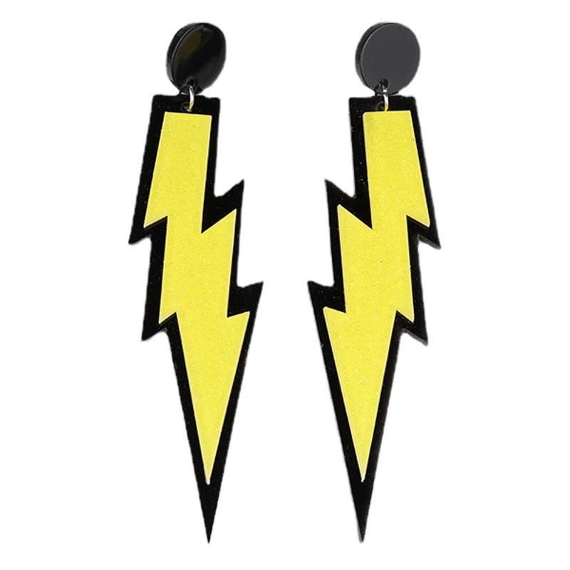 Новые европейские и американские серьги-молнии, серьги-гвоздики, Преувеличенные длинные модные серебряные иглы, дизайнерские акриловые украшения для ушей, женские