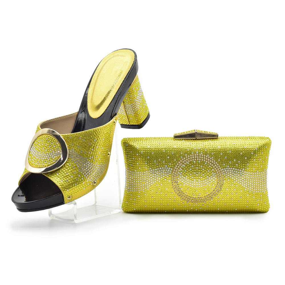 High Heels With Matching Handbag European Fashion Shoes Set_voghion.com