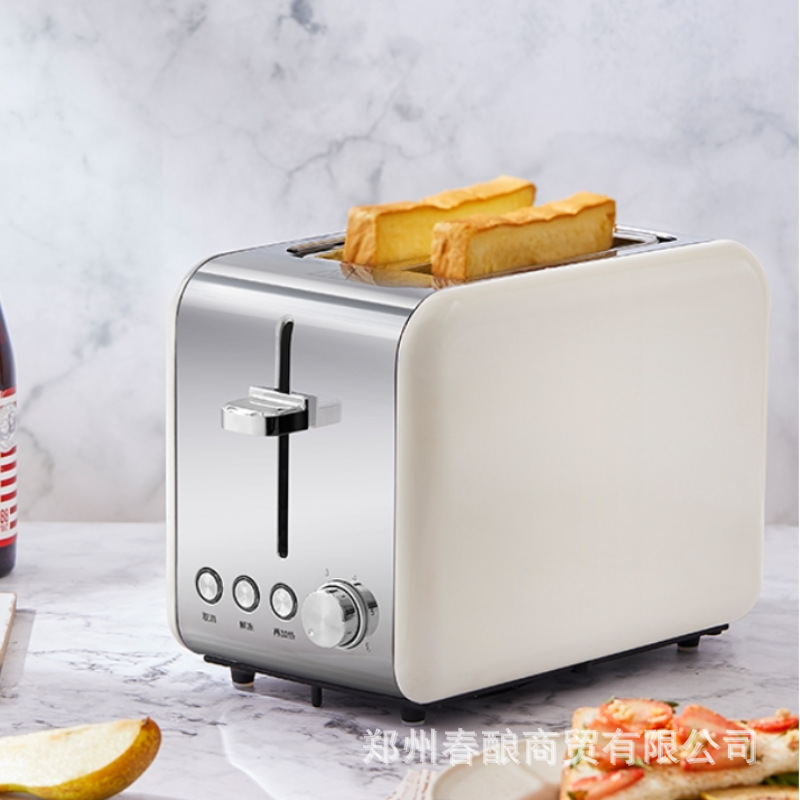 美的多士炉早餐机面包机全自动家用不锈钢内胆吐司机双面烘烤R03
