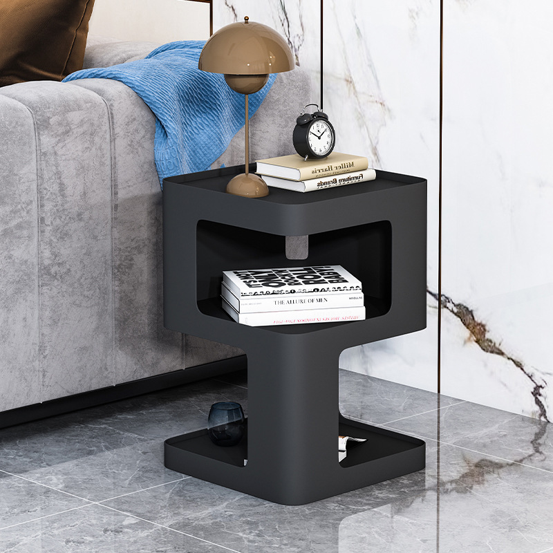 Sofá creativo simple mesa de té moderna de lujo ligera pequeña mesa doméstica de ángulo nórdico varios gabinetes laterales escritorio de cabecera del dormitorio