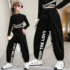 Dancewear Set for Girl Child Jazz Dance, Hip Hop Street Dance, Leotard with Crop Top for Performing