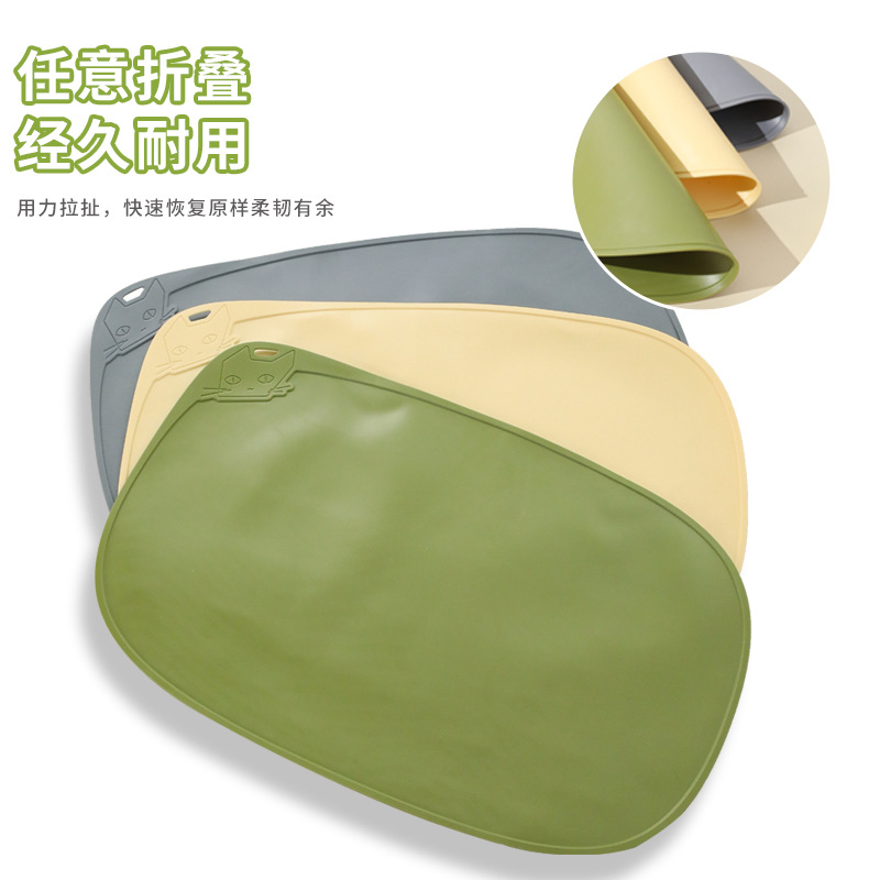 Mantel Individual Impermeable para Mascotas Modelo Z Talla L, de Silicona, Antideslizante, para Platos de Gatos y Perros