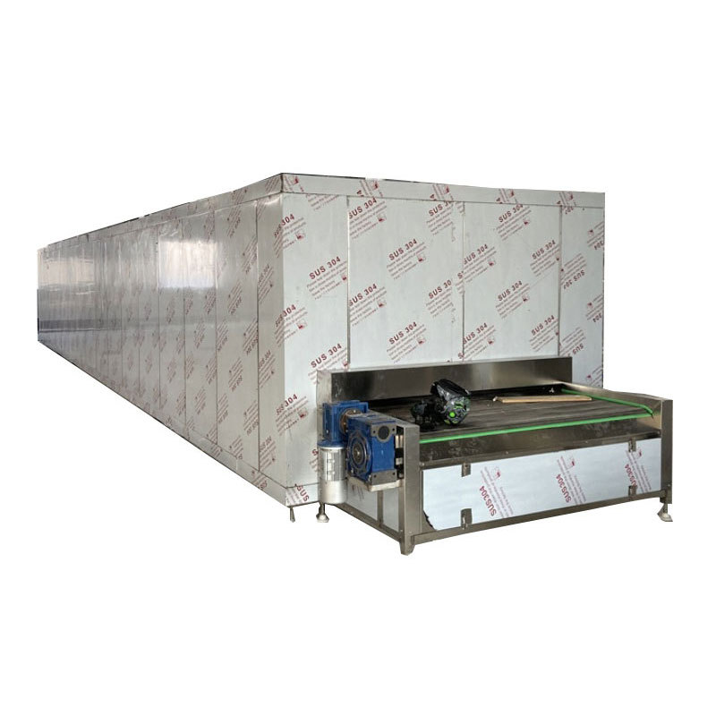 Hamburguesa túnel de carne congelador rápido de barra de aceite dispositivo de congelación rápida continua de melonjas caja de melonjas equipo de procesamiento de acoplamiento