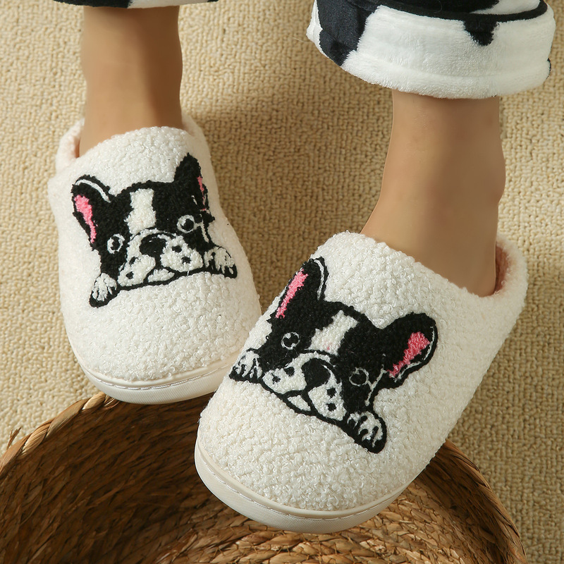 Cartoon Dachshund Closed-Toe Cotton Slippers Suede Home Autumn Winter Plush Lightweight Indoor Home Maternity Slippers Cartoon Dachshund Closed-Toe Cotton Slippers Suede Home Autumn Winter Plush Lightweight Indoor Home Maternity Slippers