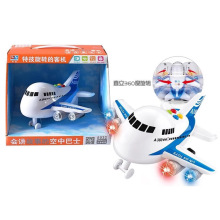 林达8032惯性旋转客机声光故事音乐儿童玩具飞机模型批发迷你益智