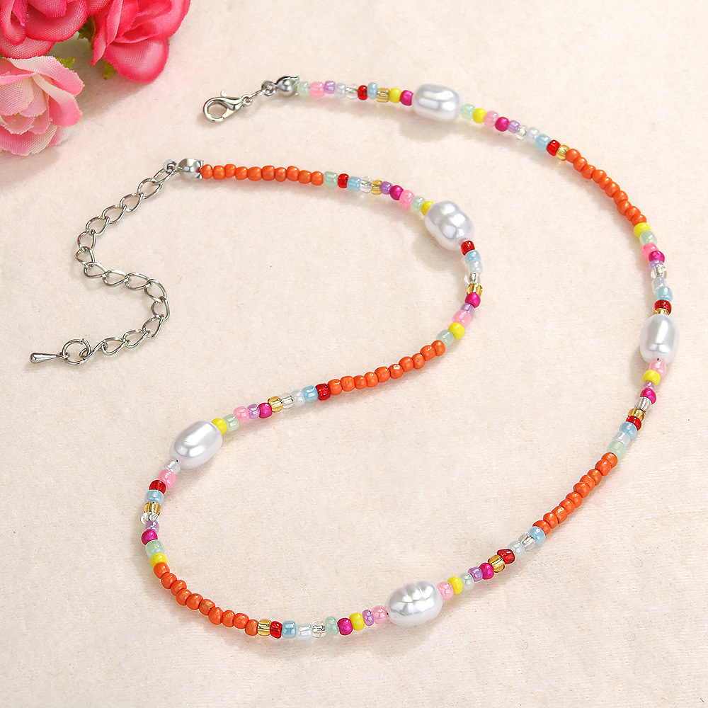 Rond Bohémien Verre Collier De Gros display picture 6