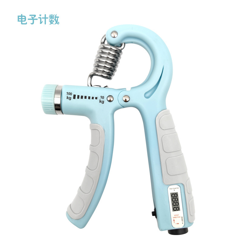 握力器は腕の男性の専門力のフィットネスの器材を練習します。|undefined