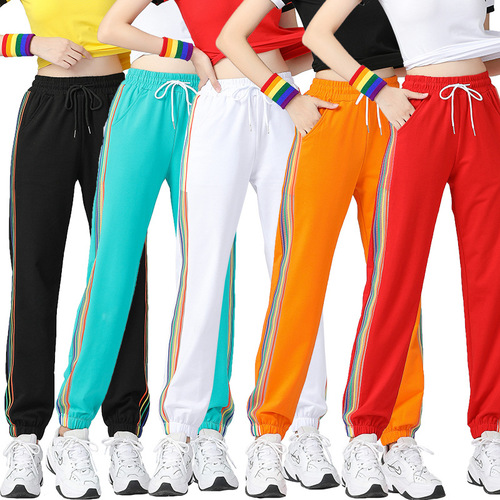  Bejanari square dance clothing spring and summer short-sleeved T-shirt letter sweatpants square dance sports and leisure clothing