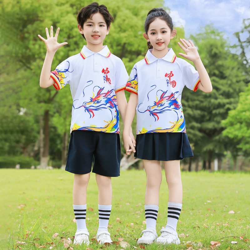 少儿合唱夏季中国风校服儿童运动会开幕式演出服幼儿园啦啦队班服