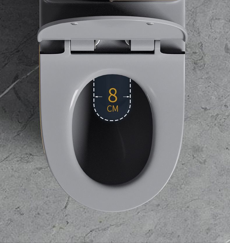 The toilet is a grey household water pump ceramic with a colorful siphonic anti-odor type. It is a high-flush toilet seat and toilet bowl undefined