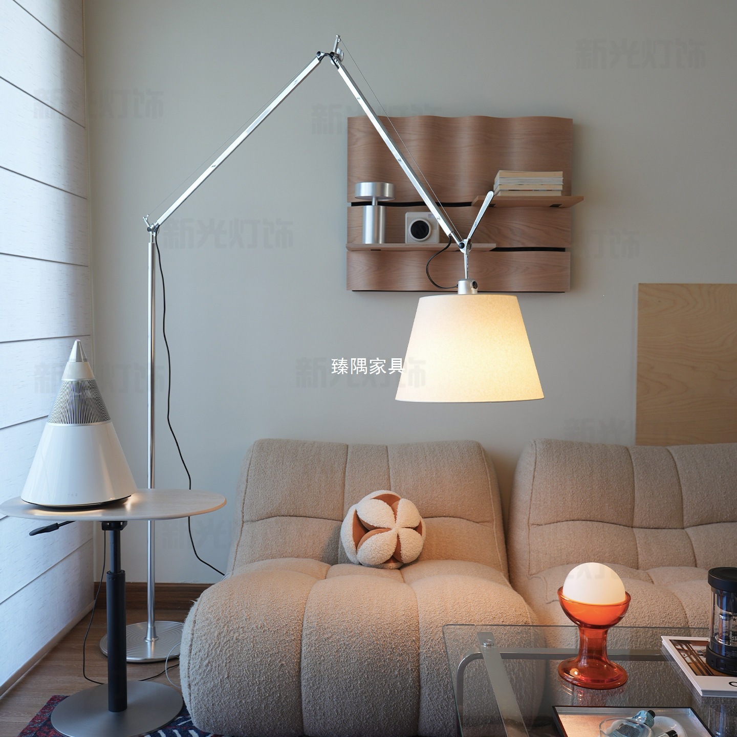 Italia Artemide brazo oscilante medieval sala de estar sofá lámpara de suelo dormitorio estudio industrial viento atmósfera luz de pesca