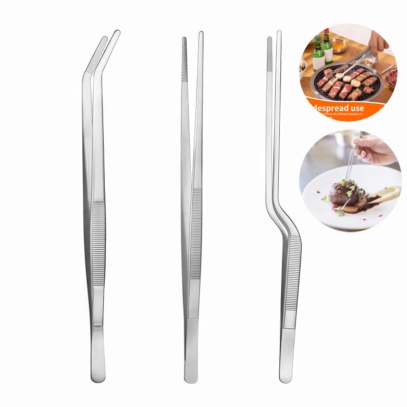 Stainless Steel Barbecue Tongs, Korean Barbecue Tongs, Chef Tweezers, Buffet Barbecue Tongs, Food Tongs