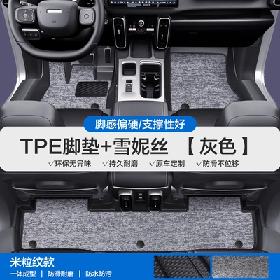 Plus, Xiaolong Max, F5, F7X, Modelə uyğun ayaqaltı - please-leave-a-message-or-note-the-model-year-when-placing-an-order-rice-grain-pattern-tpe-door-sill-mat-black-and-gray-snowiness