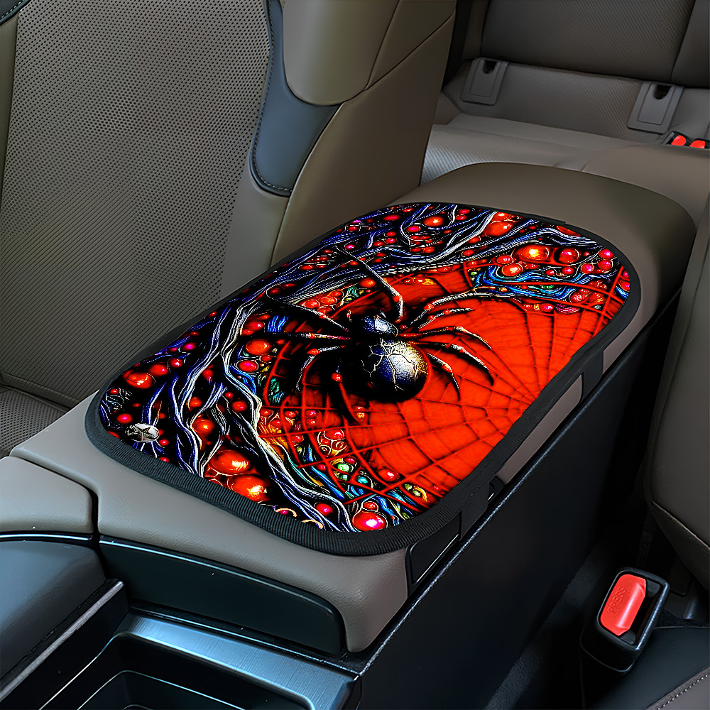 Factory direct sales, cross-border best-selling car armrest cushion with fun patterns, sponge car interior accessories, car center console