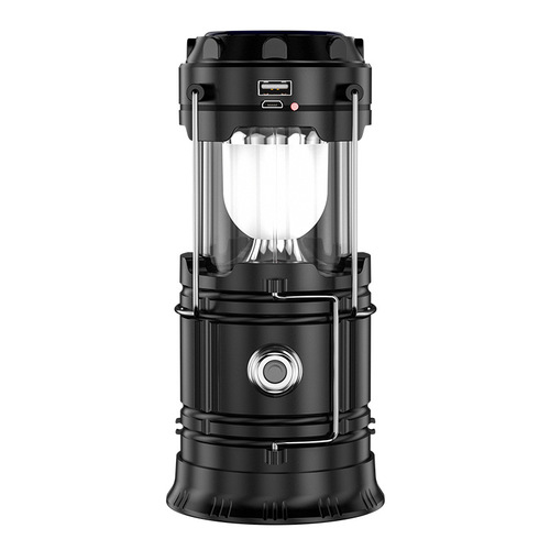 Amazon LED Solar Outdoor Portable Lantern cob Camping Light USB Charging Camp Light Emergency Flashlight Wholesale