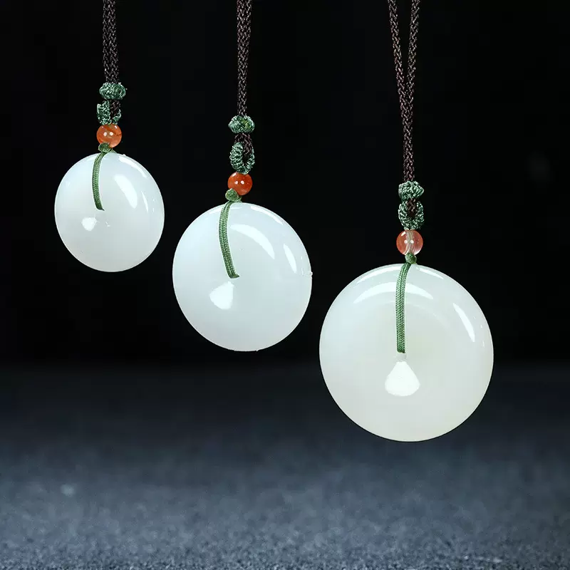 批发和田玉白玉平安扣吊坠 和田玉青海料挂件 现货供应 直播货源