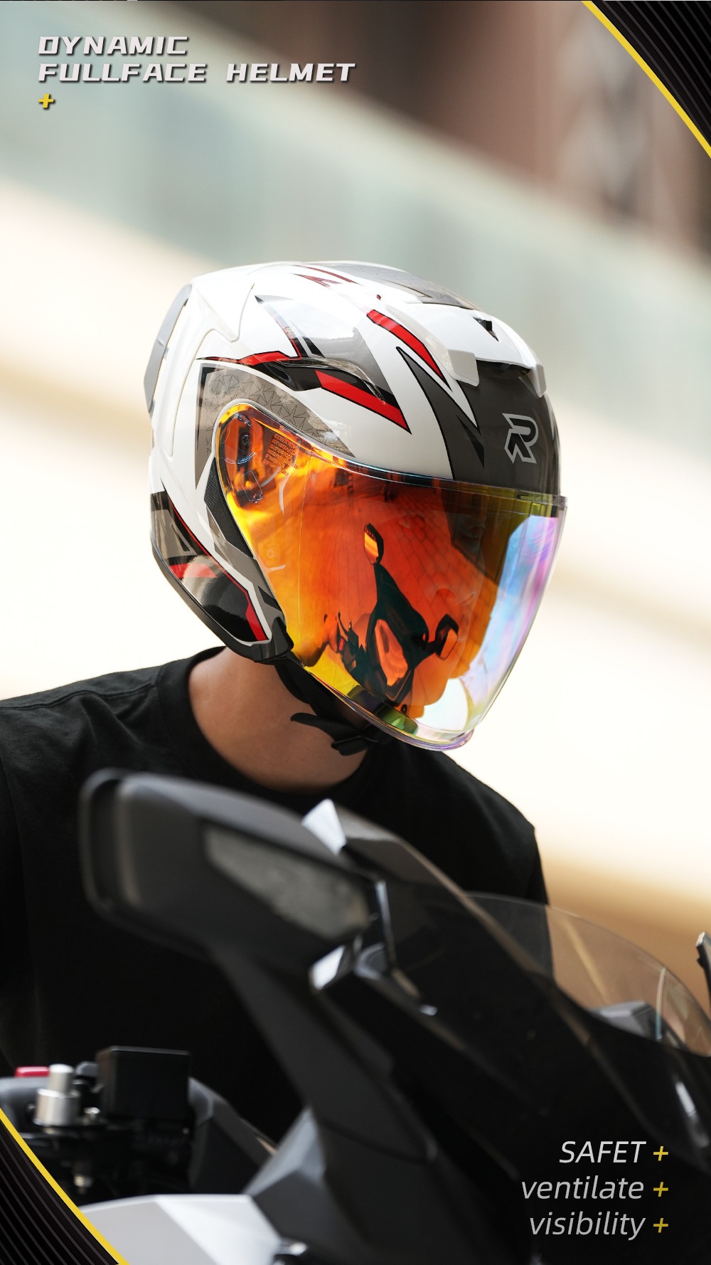 RSV 3/4 Helmet for Men, Motorcycle Half Helmet, 3/4 Electric Vehicle Summer Helmet, 3C Certified, All-Season Safety Helmet