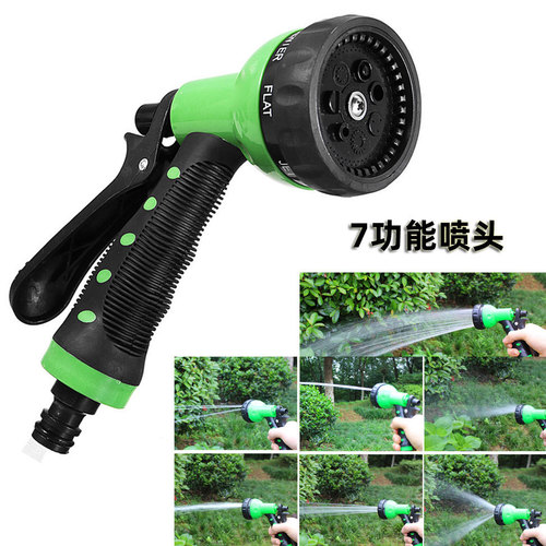 15m EVA garden telescopic spring pipe garden water pipe plastic multi-functional car wash spray gun set for home use
