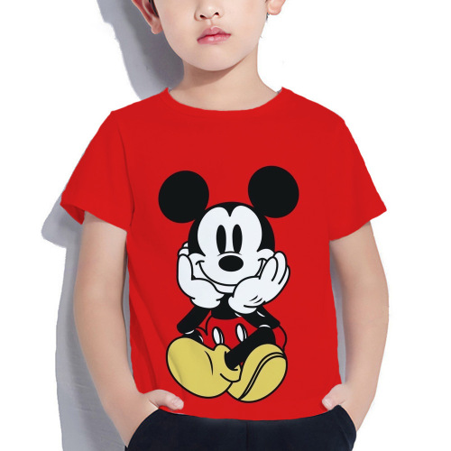 New foreign trade dishi printed tops for boys—casual, breathable short-sleeved children’s clothing—dropshipping available, direct from manufacturer.