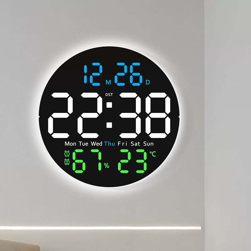 Electronic night light for living room, universal watch, thermometer, mute hygrometer