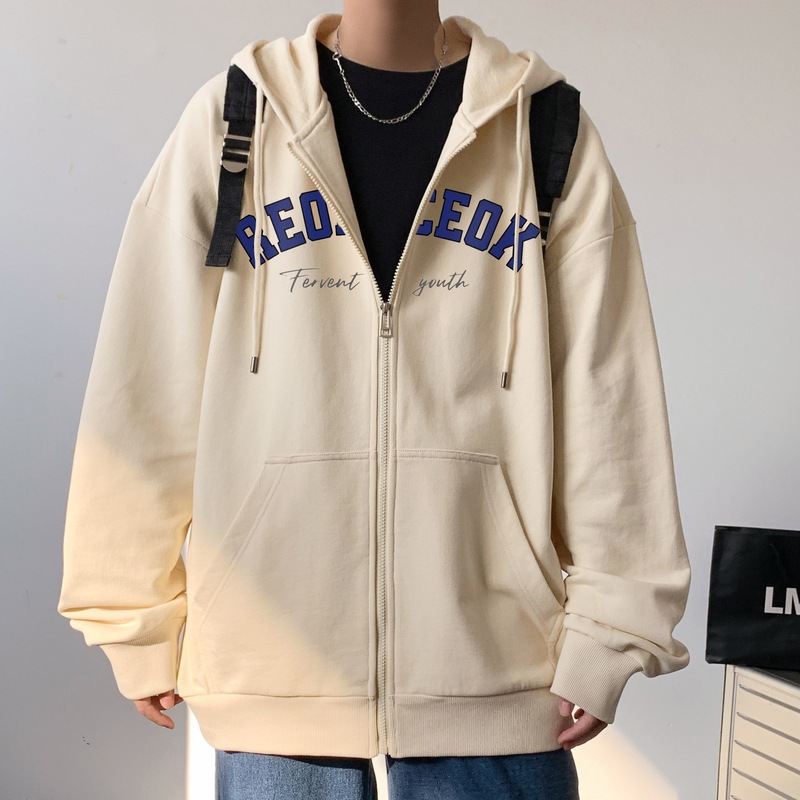 Spring New Fashion Sports Casual Men's Loose Men's Rocking Hooded Jacket