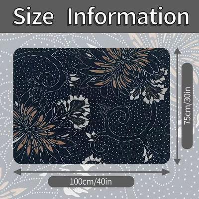 Avtomobil döşəmə paspasları mat, wear-resistant, cross-border Amazon - sd265-golden-branch-ancient-pattern-75100cmcrystal-velvet-with-dot-plastic-backing