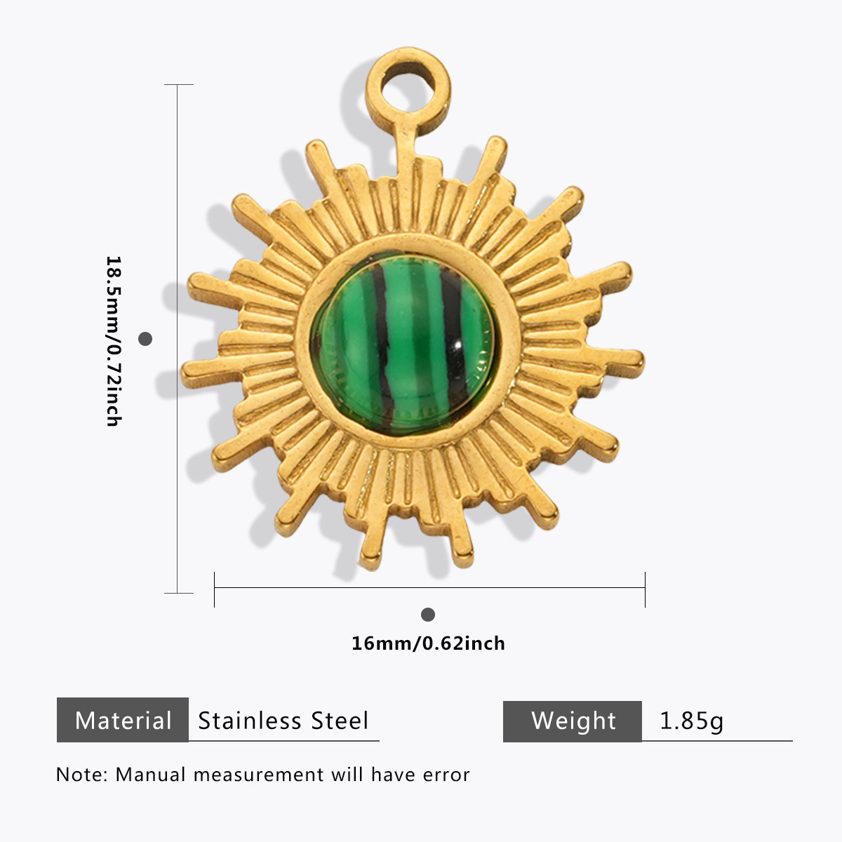 3g Weight Pendant Jewelry Making Type 10*10mm, 16*18.5mm, 18.5*30mm Jewelry Making Size Malachite, Tiger Eye, Zircon Inlay Material DIY Jewelry Accessories Classification 5 PCS/Package Quantity 304 Stainless Steel Material Geometric, Cross, Water Droplets Pattern All Seasons Season Polished Finish Inlay Design Modern Style Style 5 PCS/Package 10*10mm 16*18.5mm 18.5*30mm 304 Stainless Steel Malachite Tiger Eye Zircon Geometric Cross Water Droplets Polished Pendant DIY Jewelry Accessories 3