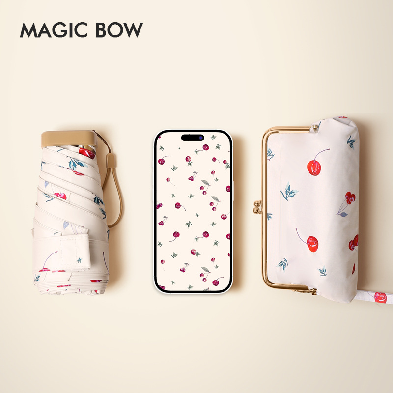 Bolso de la señora paraguas de sol femenino soleado y lluvioso de alto aspecto súper protección solar UV sol paraguas pequeño portátil publicidad personalizada