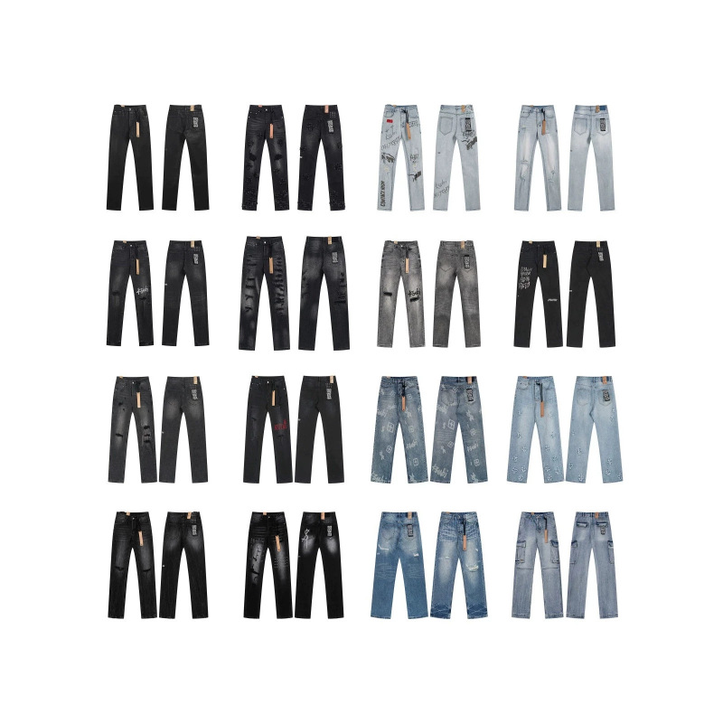 Foreign Trade American Fashion Ksubi Retro Ripped Washed High Street Unisex Casual Trendy Slim Fit Skinny Stretch Jeans Foreign Trade American Fashion Ksubi Retro Ripped Washed High Street Unisex Casual Trendy Slim Fit Skinny Stretch Jeans